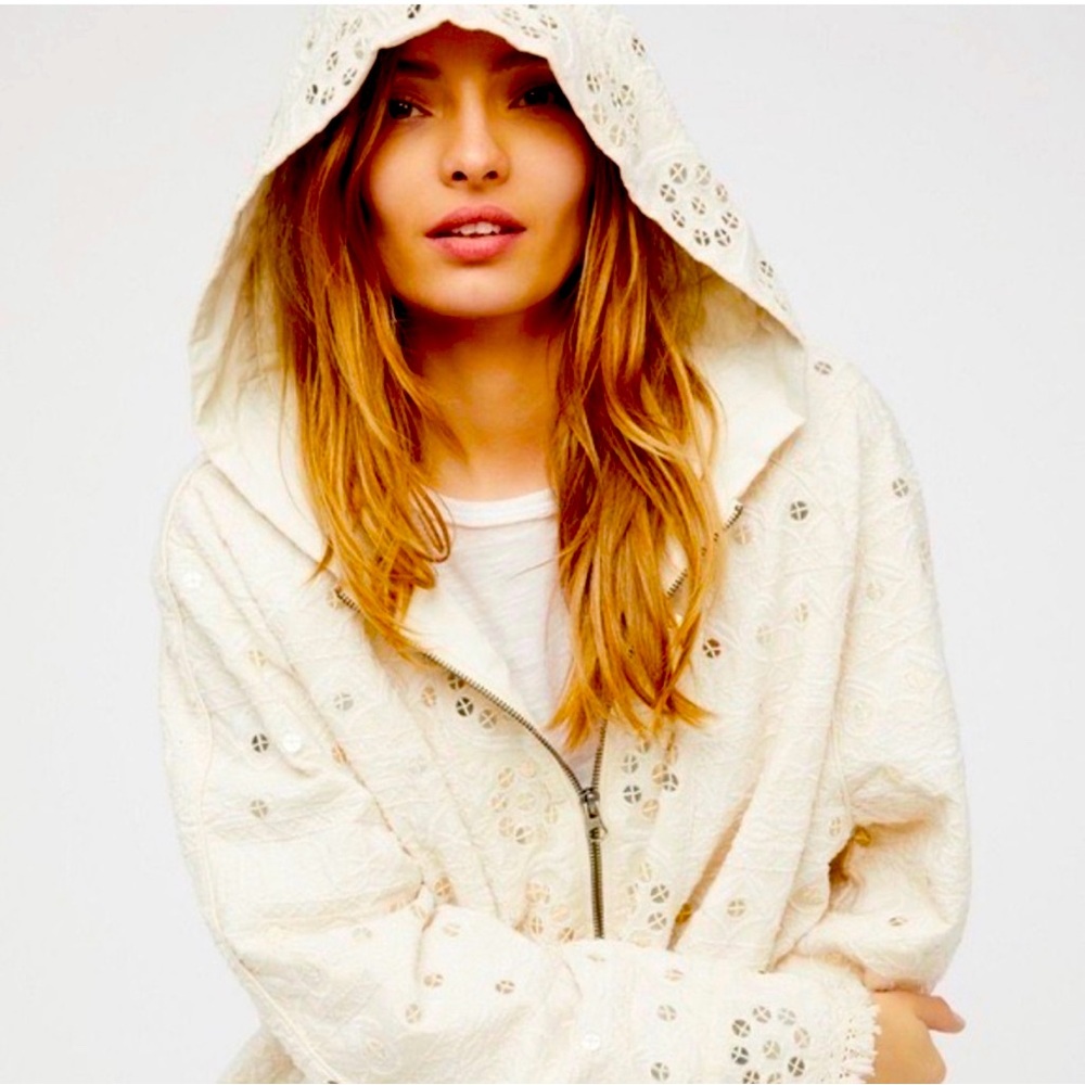Free People embellished hooded zip jacket 🌺🌺